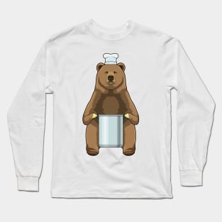 Bear as Cook with Cooking pot Long Sleeve T-Shirt